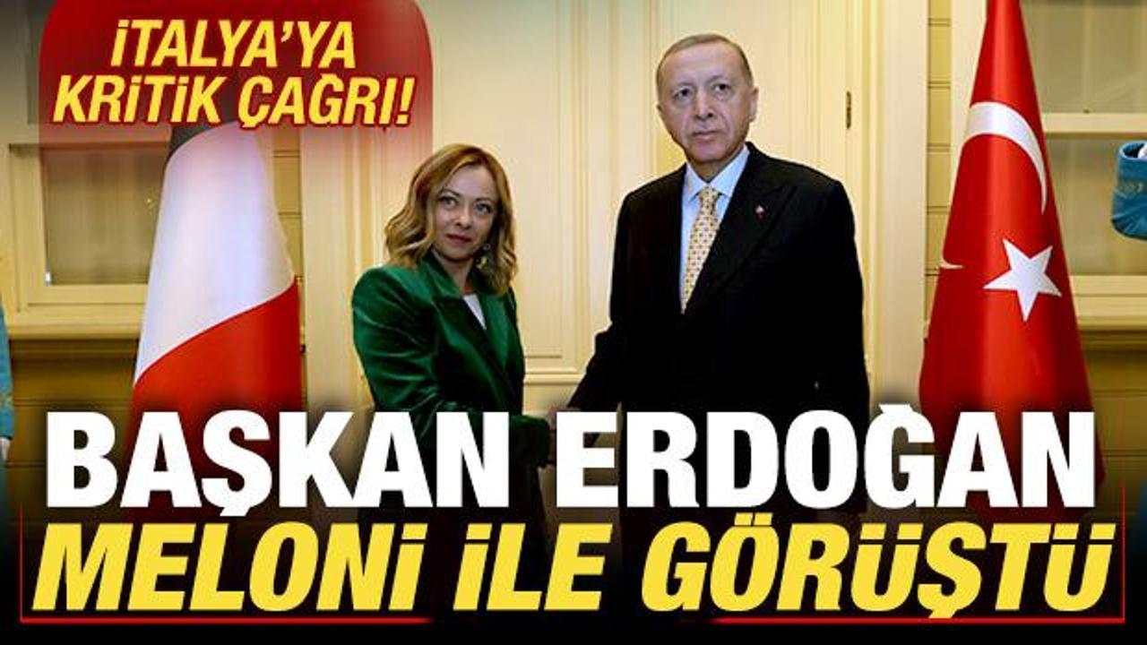 Son dakika: Başkan Erdoğan, Meloni ile görüştü! İtalya'ya kritik Suriye çağrısı